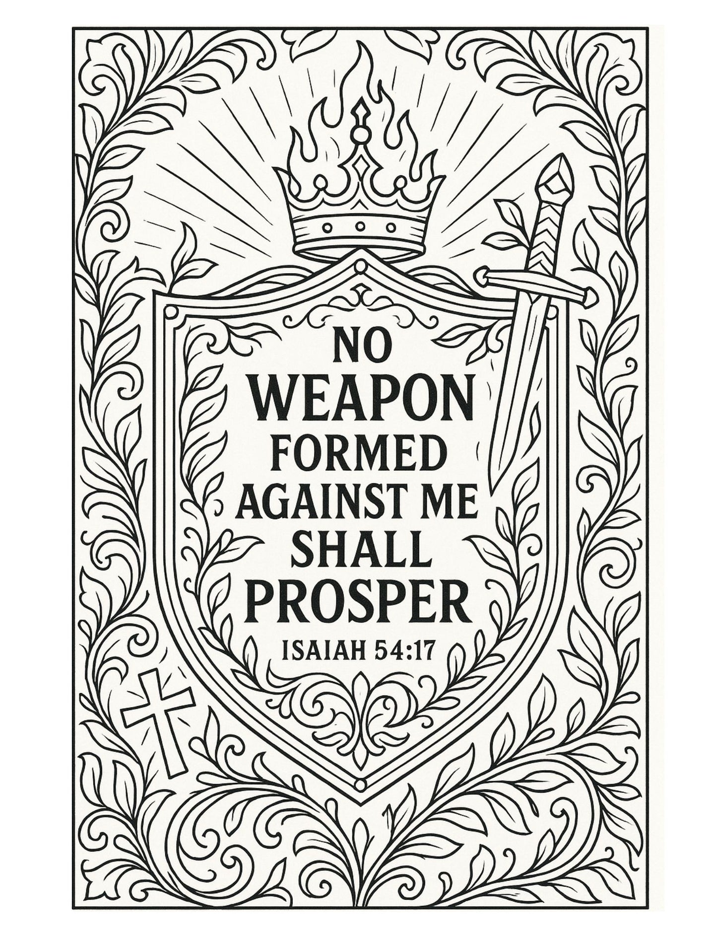 Words, Faith & Power – Christian Coloring Book (Printable PDF Download)