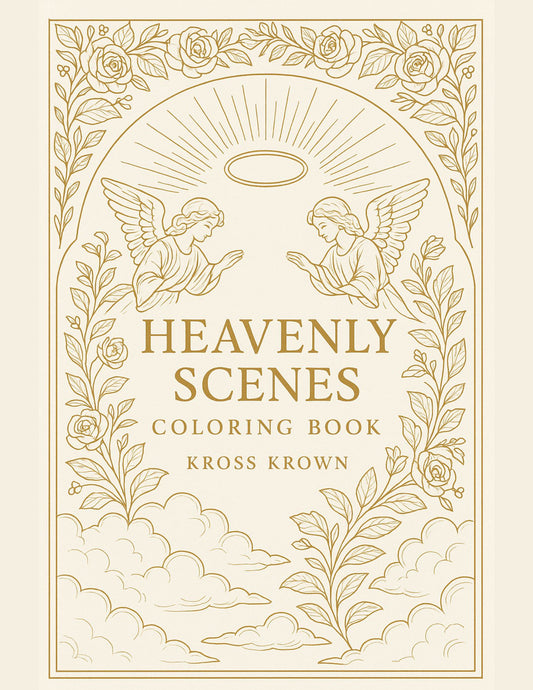Heavenly Scenes – Angels & Light (Printable Christian Coloring Book PDF)