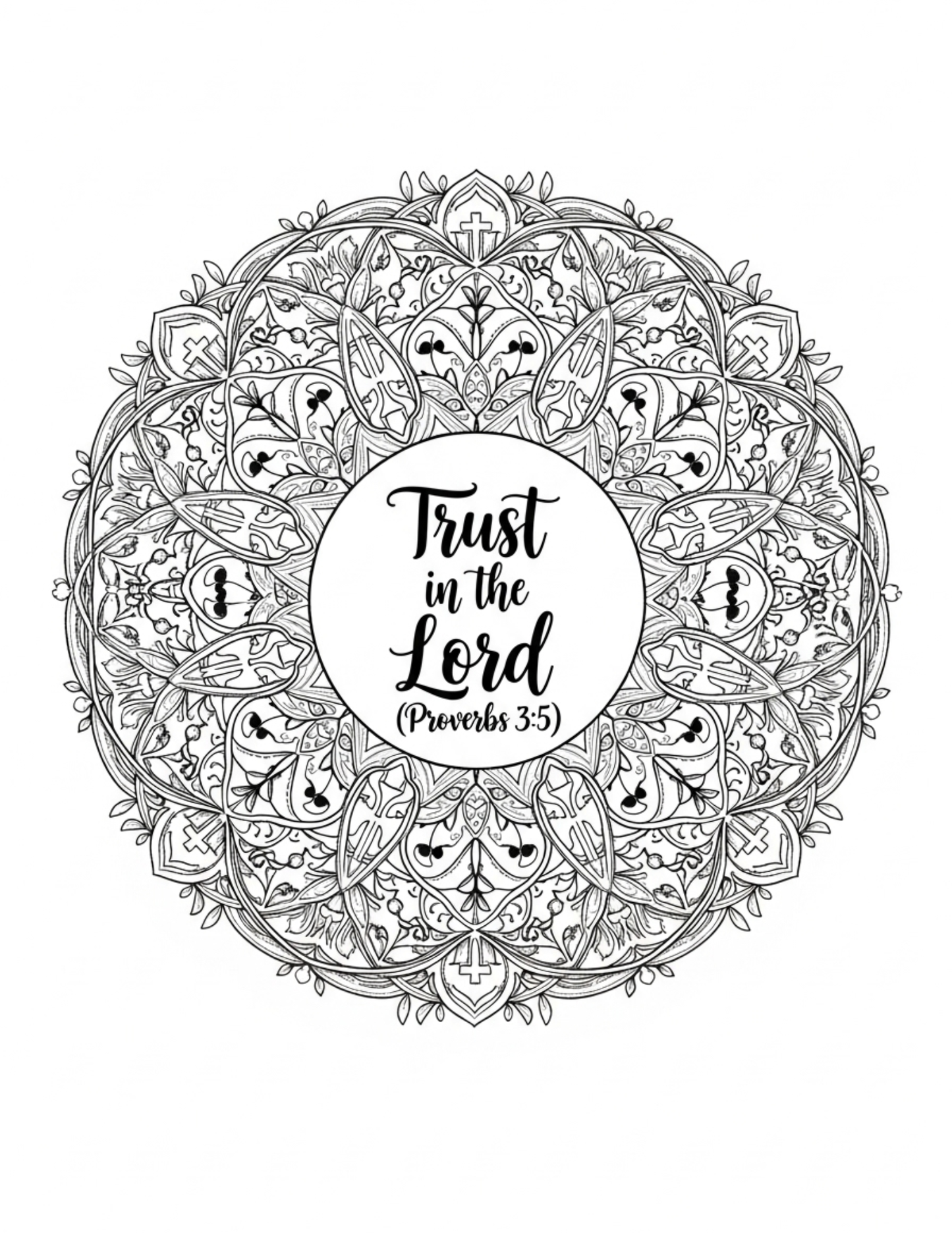 Peace in Chaos – Christian Mandala Coloring Book (Printable PDF Download)