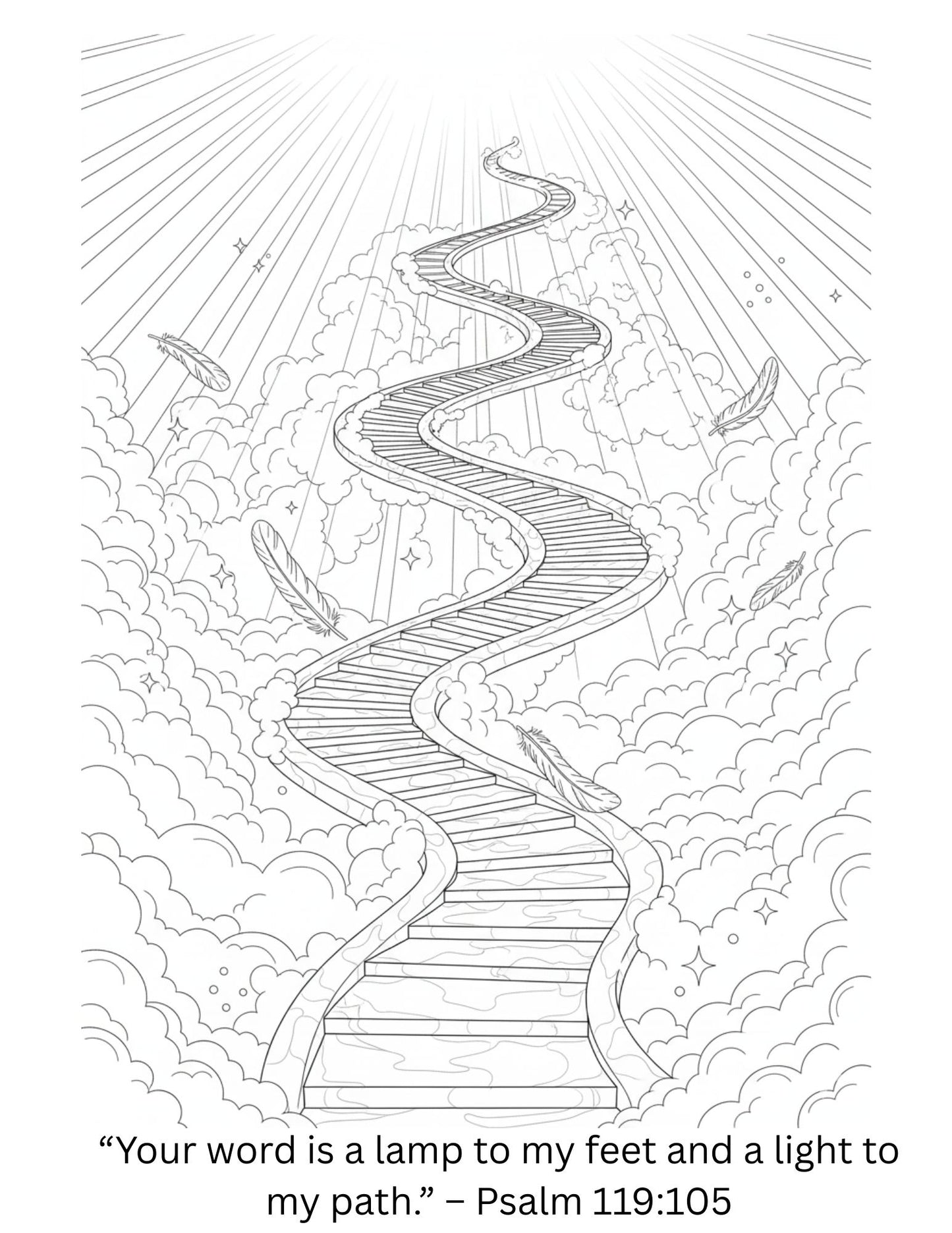 Heavenly Scenes – Angels & Light (Printable Christian Coloring Book PDF)