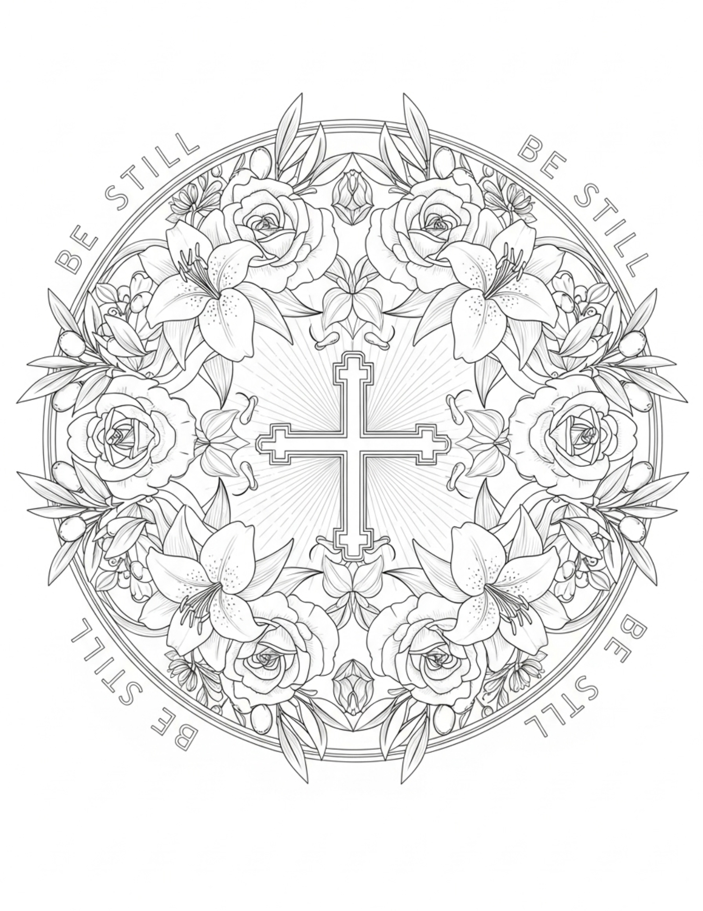 Peace in Chaos – Christian Mandala Coloring Book (Printable PDF Download)