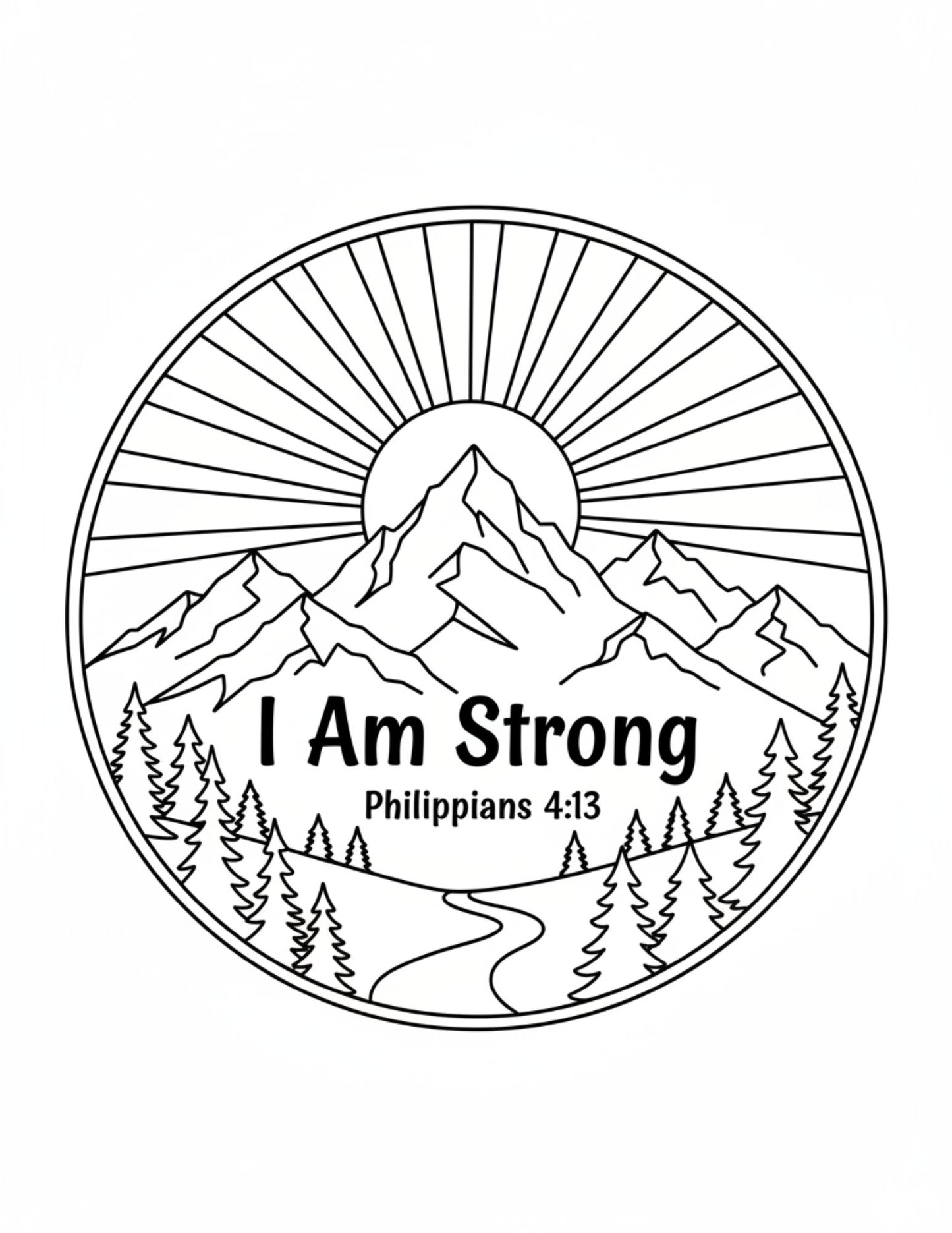 Christian Affirmations – Faith Coloring Book (Printable PDF Download)